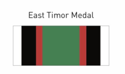 Vinyl Ribbon Sticker-East Timor Medal