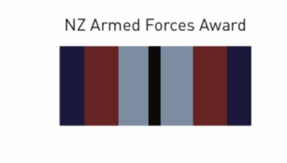 NZ Armed Forces award ribbon sticker